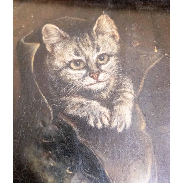 19th or 20th Century Folk Art Painting of Puss in Boots, Signed For Sale - Image 9 of 16