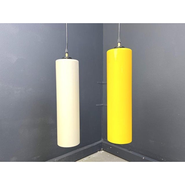 Vintage Italian Pendant Light with Glass by Vistosi, 1970s For Sale - Image 3 of 13