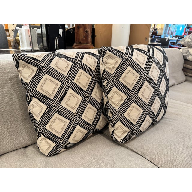 Design Plus Gallery presents a Pair of Swazi Throw Pillows in Ink from Walter G. There are premium home textile pieces...