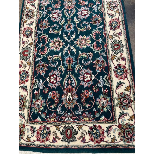 1990s 1990s Handwoven Persian Design Indian Rug - 2'6" X 16'8" For Sale - Image 5 of 6
