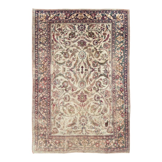 Galerie Shabab Collection Early 20th Century Turkish Oushak Accent Rug For Sale