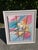 Striking abstract mixed media artwork with a dimensional, textured surface, layered in pastel blue, pink, lavender,...