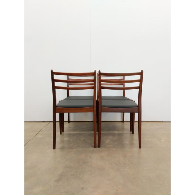 Set of 4 authentic vintage mid century modern dining chairs. Designed by Victor B Wilkins for G Plan. Maker's label on...