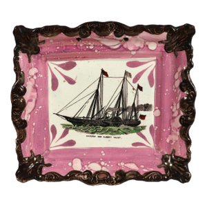 Sunderland Lustre Maritime Pottery Plaque Hmy Victoria and Albert II
