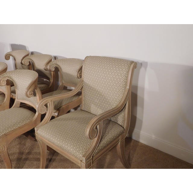 Early 21st Century Vintage Set of 8 Casa Stradivari Nyc Custom Klismos Dining Chairs 2 Arms 6 Sides For Sale - Image 5 of 18