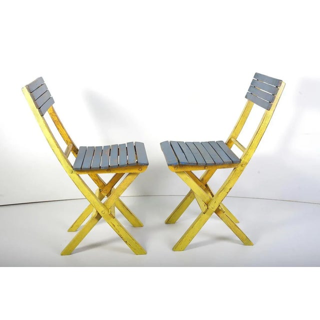 Set of Mid-Century Folding Chairs For Sale - Image 4 of 11