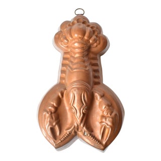 Vintage Lobster Copper Mold For Sale