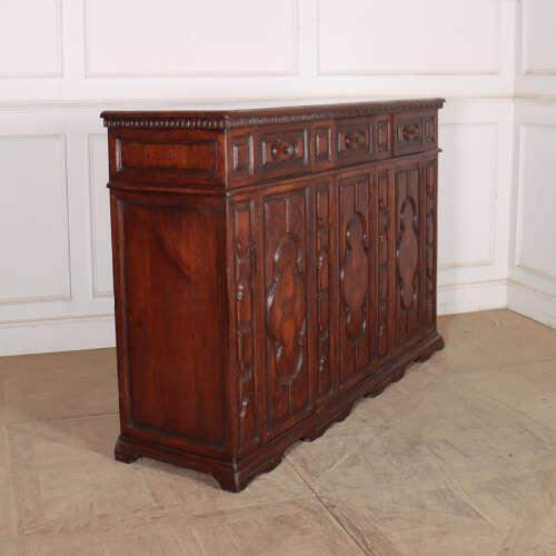 Italian Walnut Sideboard, 1920s For Sale - Image 11 of 17