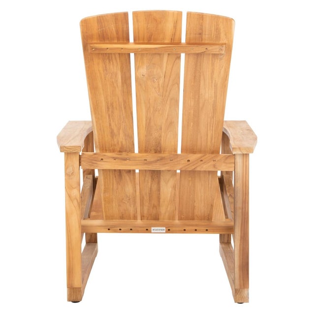 Brown San Juan Teak Adirondack Chair - Natural For Sale - Image 8 of 8