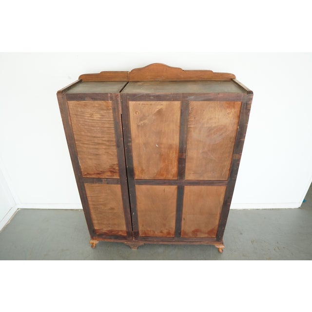 Antique Wylie & Lochhead Glasgow Burl Walnut Armoire Wardrobe For Sale - Image 17 of 18