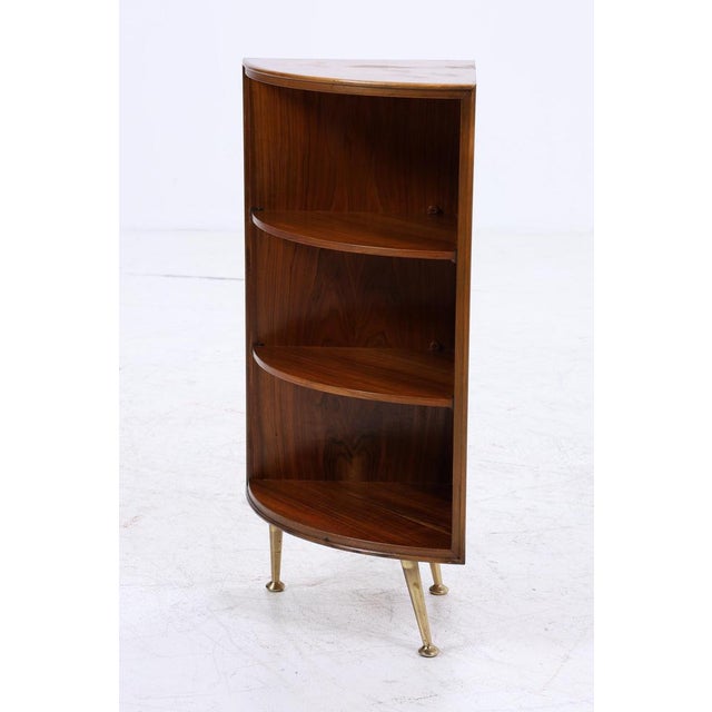 Product details narrow vintage mid-century corner shelf with curved shape and gold-colored feet item no.: 2512-33 features...