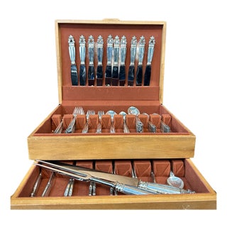 Early 20th Century Georg Jensen Sterling Silver "Acorn" Flatware For Sale