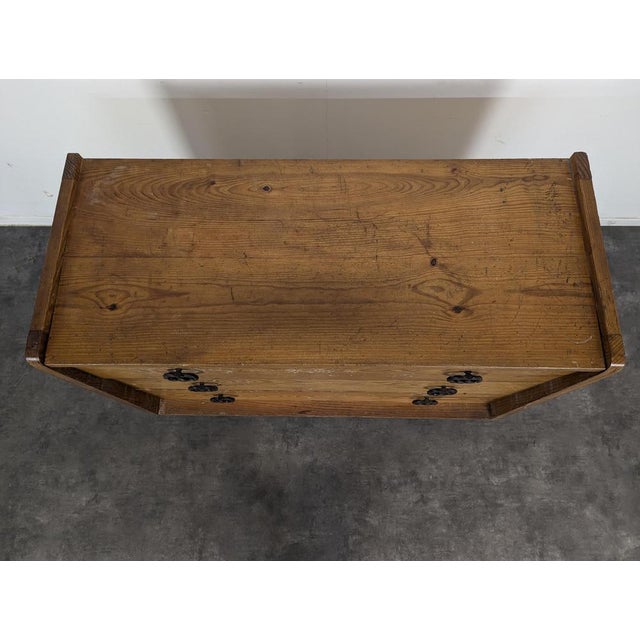 Pine Chest of Drawers with Compass Legs, 1950s For Sale - Image 3 of 8