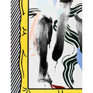 1983 Roy Lichtenstein 'Brushstrokes' Pop Art Black & White France Lithograph For Sale
