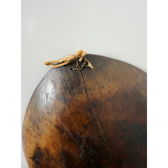 Vintage Primitive Organic Style Hand-Carved Wood Bowl For Sale - Image 9 of 12