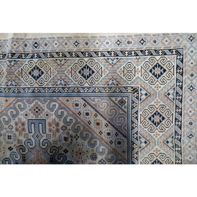 Textile 1950s, Vintage Caucasian Shirvan Kilim 4.5' X 5.2' For Sale - Image 7 of 14