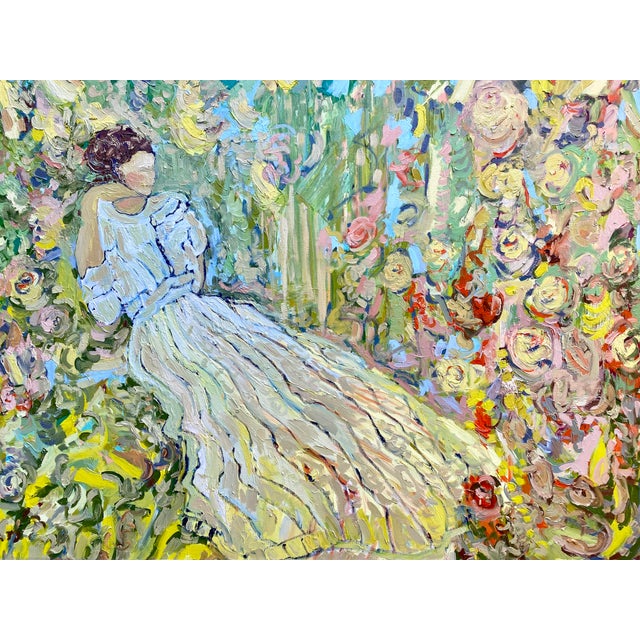"Salvation Is the Garden". Large Impressionist Oil Painting by Francesca Owen For Sale