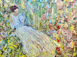 "Salvation Is the Garden". Large Impressionist Oil Painting by Francesca Owen