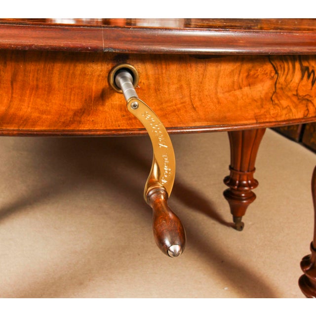 Burr Walnut Marquetry Dining Table and Chairs, 1990s, Set of 17 For Sale - Image 9 of 15