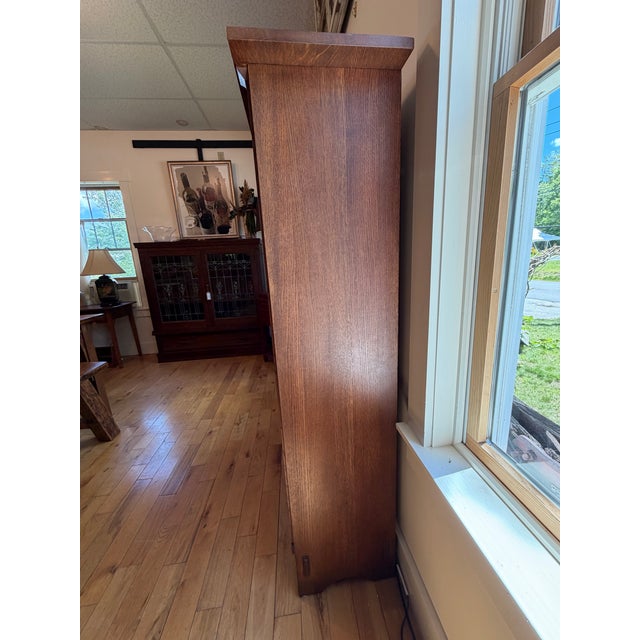 Arts & Crafts Double Door Stickley Bookcase For Sale - Image 3 of 11