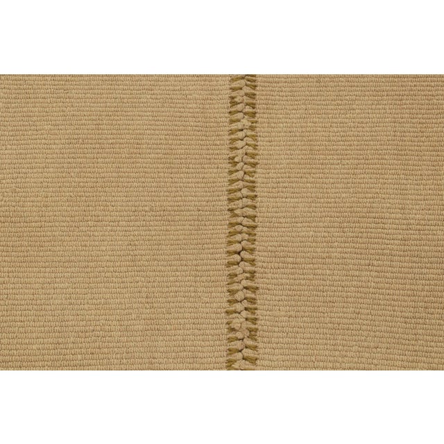 Textile Rug & Kilim’s Custom Kilim in Beige-Brown Stripes For Sale - Image 7 of 8