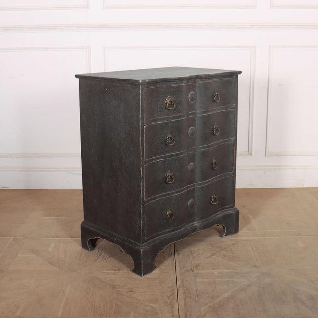Brown Dutch Serpentine Commode, 1830 For Sale - Image 8 of 11
