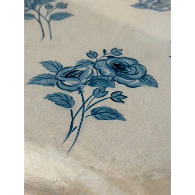 Trompe-L’Œil Hand-Painted Skirted Side Table by Strata Group, “Scandinavian Bouquet,” 1992 For Sale - Image 10 of 12