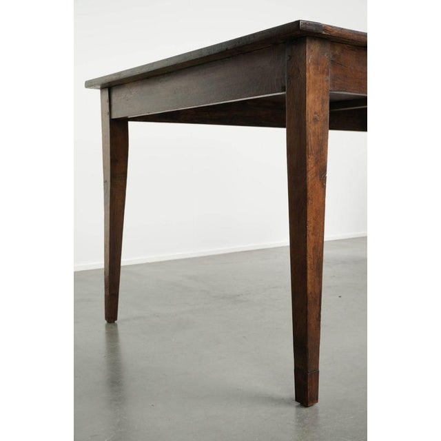 Antique French Oak Dining Table with a Dark Color Scheme For Sale - Image 11 of 12