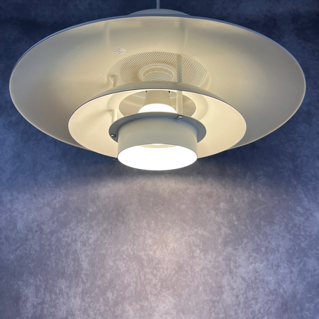 Mid-Century Modern Danish White Ceiling Lamp from Belid, 1990s For Sale - Image 3 of 12