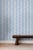Garden Leaf Stripe Grasscloth Wallpaper by House Party | French Blue | 8 Yards For Sale - Image 4 of 7