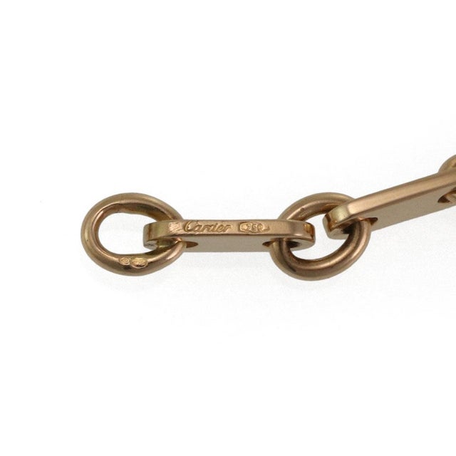 Contemporary Cartier Bracelet 18k Yellow Gold Long Link Bracelet 7.75" Long For Sale - Image 3 of 5