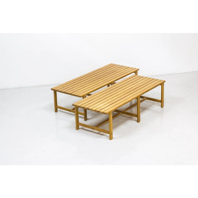 Set of Swedish Pine Benches, 1960s For Sale - Image 15 of 15