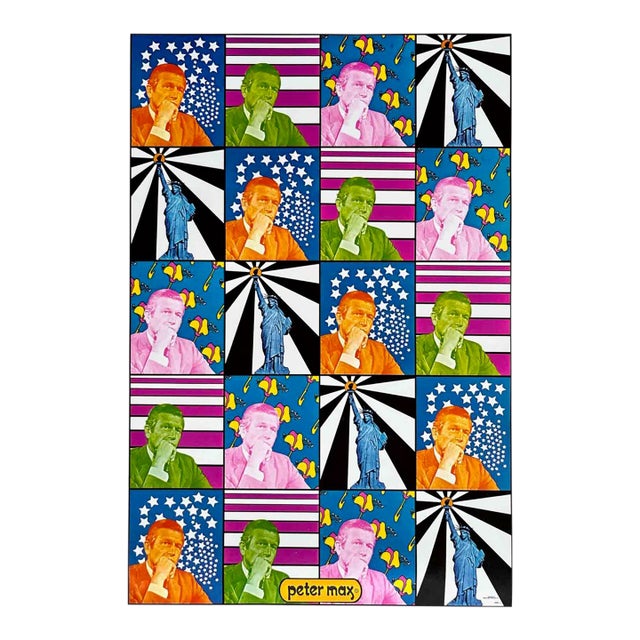 Peter Max Pop Art Poster 6 Mayor Lindsay 1970 For Sale