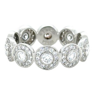 Tiffany & Co., 2.00 Carats Round Brilliant Cut Diamond Circlet Eternity Band, Size 7 For Sale