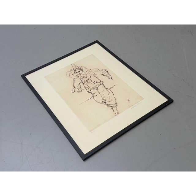 A. Hürlimann, Clown / Harlequin, 1970s, Wood & Paper For Sale - Image 6 of 15
