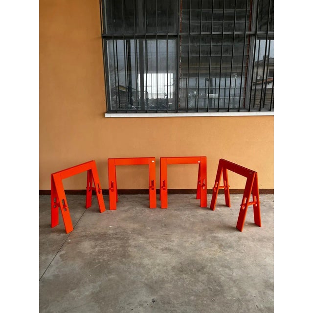 Red Acerbis Base for Table Easel, 1990s, Set of 4 For Sale - Image 3 of 7