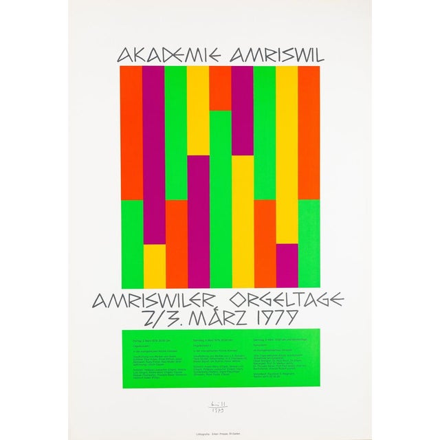 Max Bill, AMRISWILER ORGELTAGE, Lithograph For Sale - Image 5 of 5