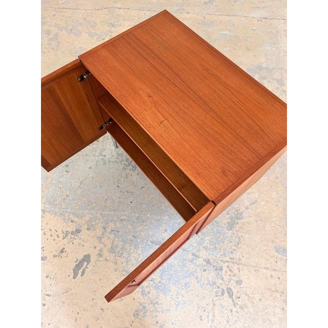 Wood Teak Chest of Drawers with Hinged Doors by H. W. Klein for Bramin For Sale - Image 7 of 11