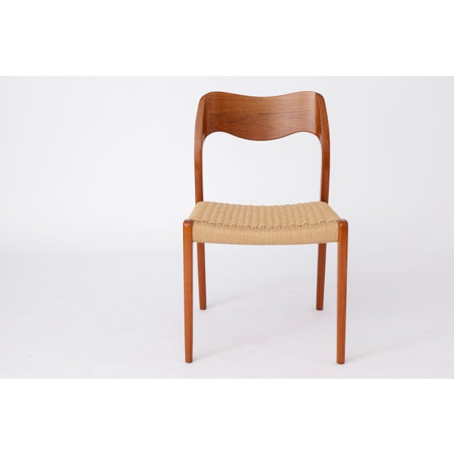 Model 71 Chair in Teak with New Danish Cord by Niels Otto Møller for J.L. Møllers, 1960s For Sale - Image 10 of 10
