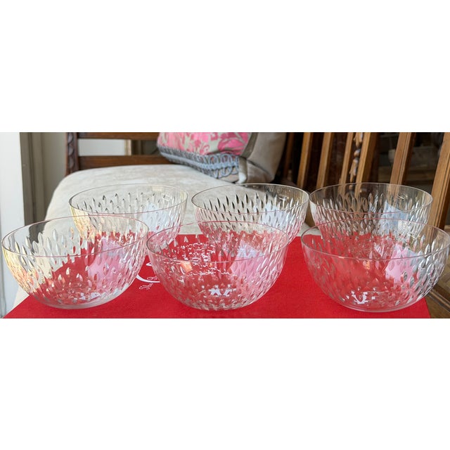 French Set of 6 Baccarat Paris French Crystal Bowls For Sale - Image 3 of 6