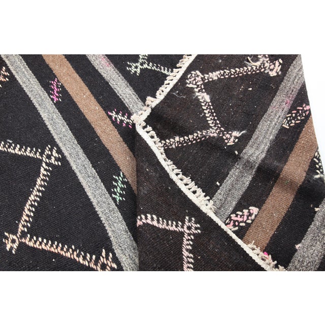 Handwoven Vintage Floor Kilim Rug -11' 6'' X 7' 5'' Feet For Sale - Image 4 of 13