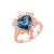 Kai "On My Heart" London Blue Topaz Diamond Pearl Cocktail Ring, size 5.5 For Sale - Image 9 of 12