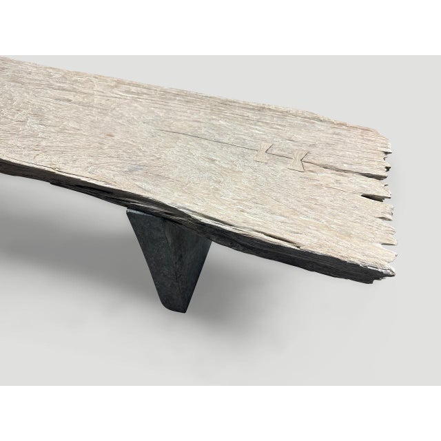 Andrianna Shamaris Wood and Granite Bench For Sale - Image 12 of 18