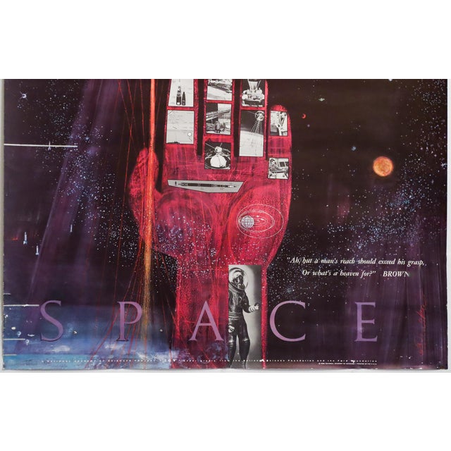 Mid-Century Modern 1958 Original American Poster - Space by the National Academy of Science For Sale - Image 3 of 6
