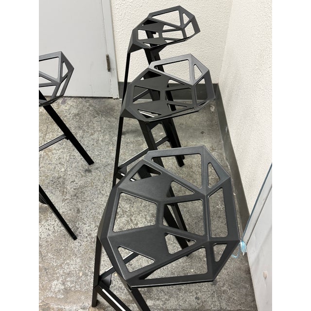 Metal Konstantin Grcic for Magis Stool_One Counter Stools, Set of Four For Sale - Image 7 of 12