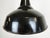 1950s Industrial Black Enamel Factory Ceiling Lamp with Cast Iron Top, 1950s For Sale - Image 5 of 16