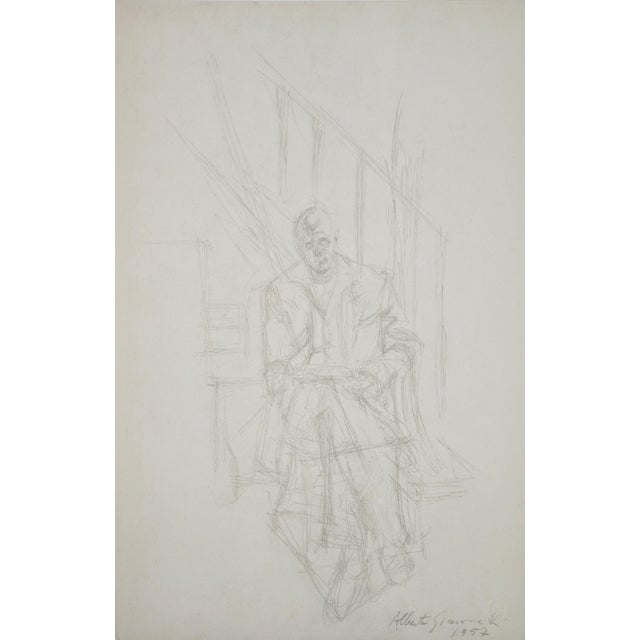 Alberto Giacometti, Portrait of Jean Gênet, 1963, Original Lithograph For Sale - Image 9 of 9