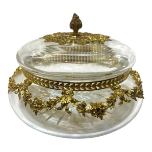 French Crystal Jar With Ormolu Mounts