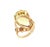 A late 20th-century statement ring featuring an approximately 15.0 carat pear-cut citrine. The stone is a vibrant yellow,...