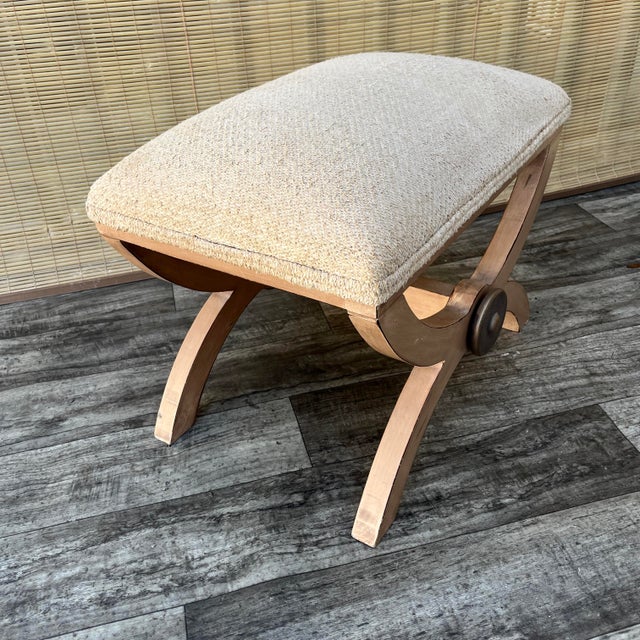 Kreiss Early 21st Century Art Deco Revival Ottoman / Footstool by Kreiss Collection Furniture. For Sale - Image 4 of 18